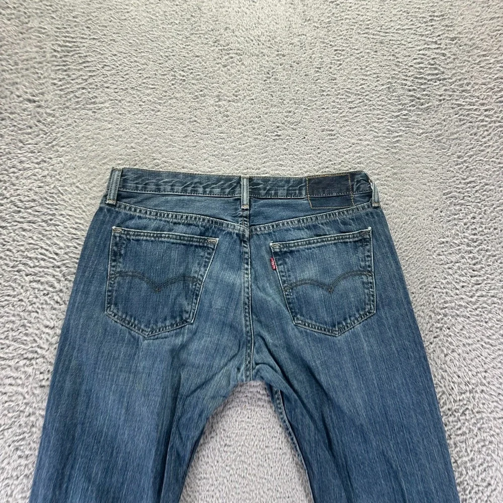 Levi's 527 Jeans Men 34x32 Blue Cotton Denim Bootcut Leg Slim Fit Workwear Faded